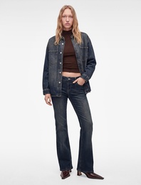 Cepli Regular Fit Pamuklu Düğmeli Uzun Kollu Klasik Yaka Denim Gömlek