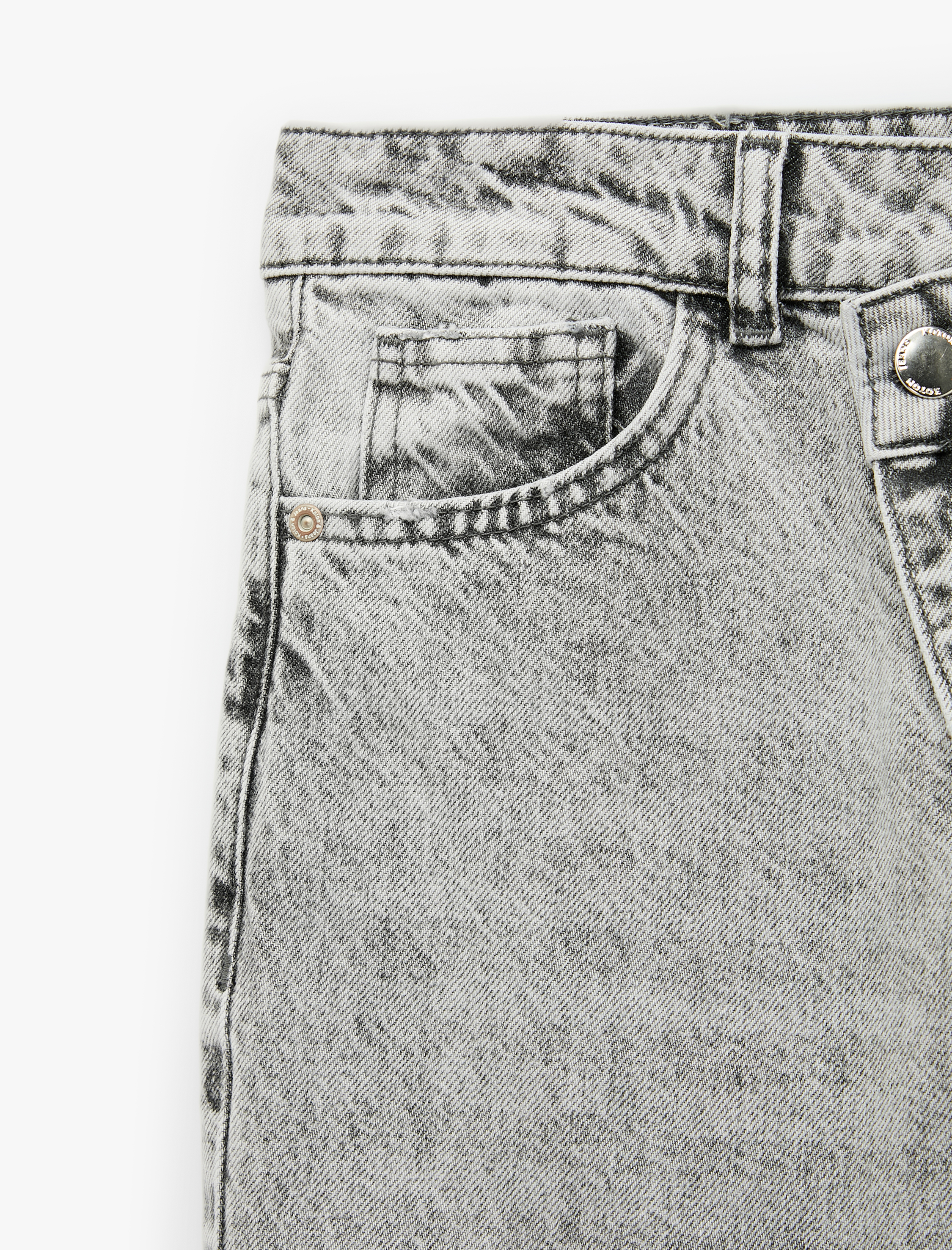   Koton X Selected by Melis Ağazat - Pamuklu Düğmeli Normal Bel Straight Fit Denim Pantolon