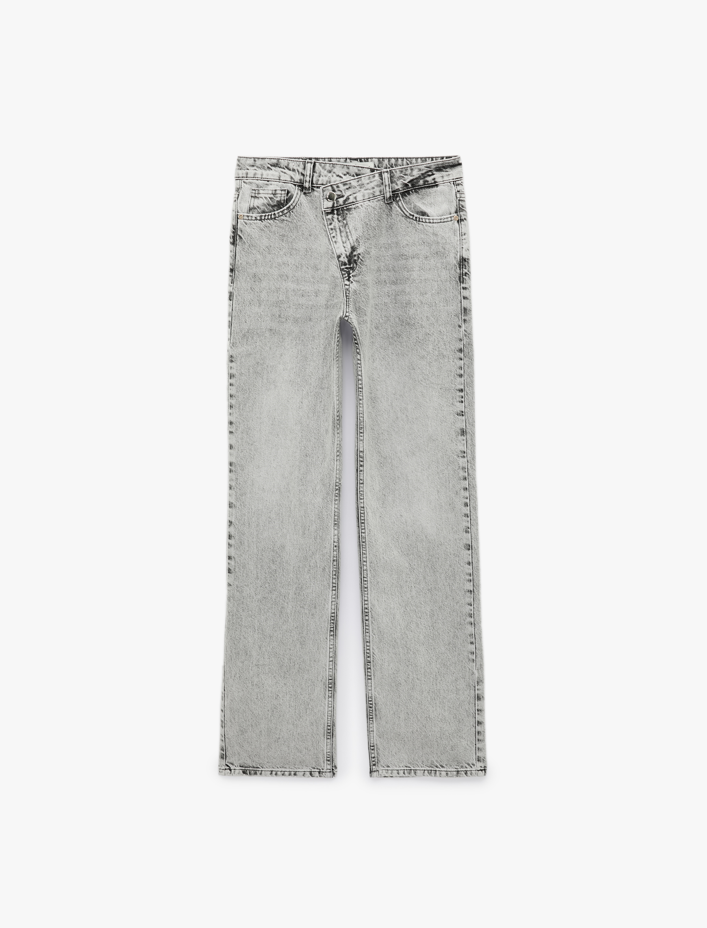   Koton X Selected by Melis Ağazat - Pamuklu Düğmeli Normal Bel Straight Fit Denim Pantolon
