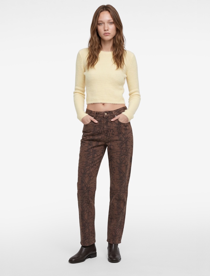  Slim Fit Uzun Kollu Bisiklet Yaka Triko Kazak