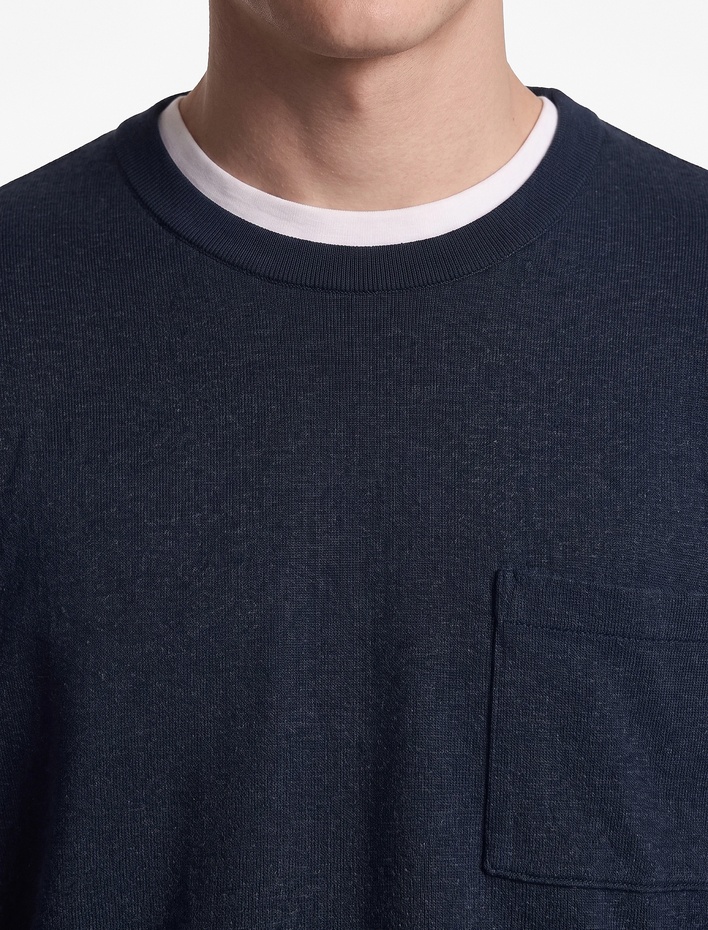  Uzun Kollu Rahat Kalıp Viskon Karışımlı Bisiklet Yaka Sweatshirt