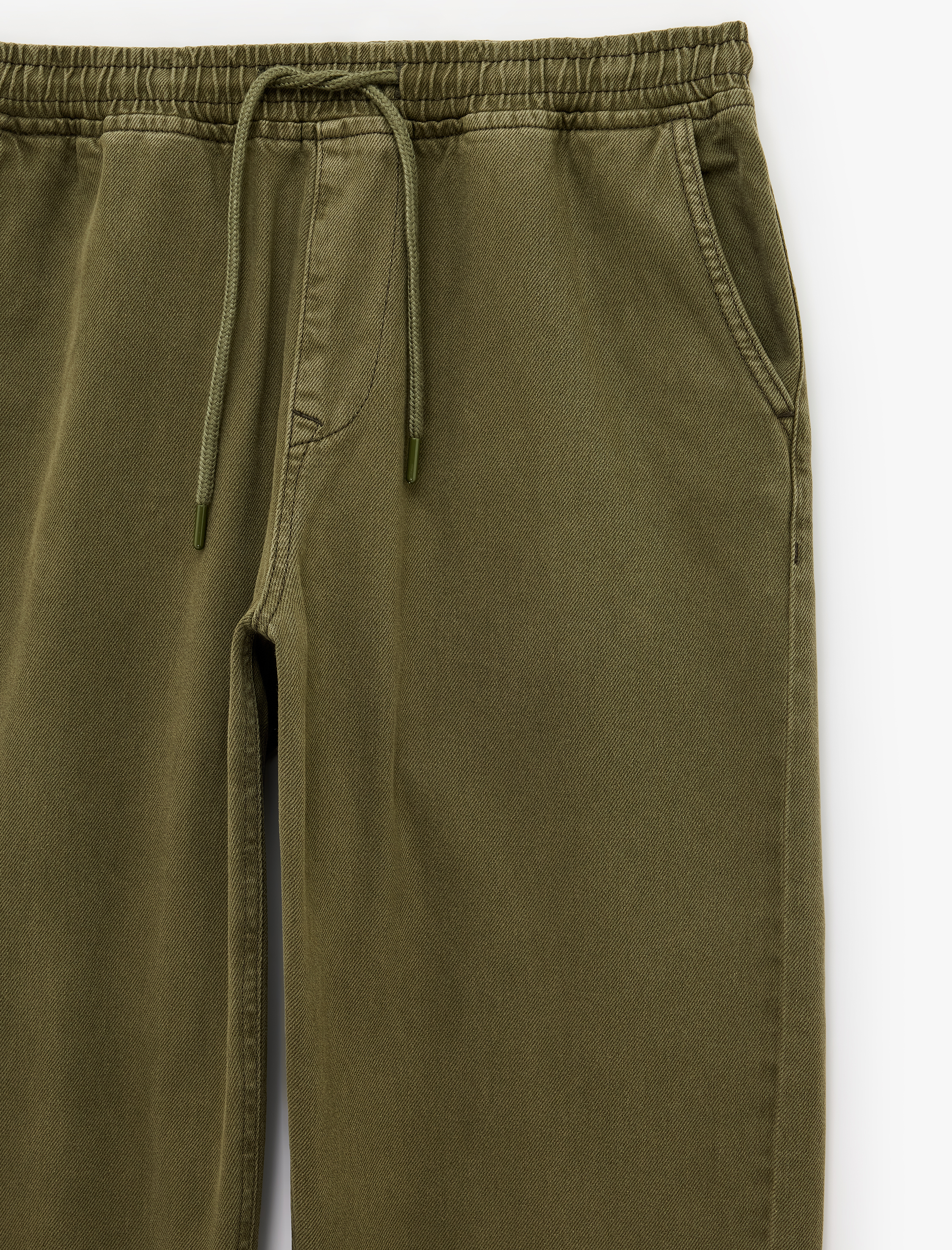   Pamuklu Beli Bağcıklı Cepli Jogger Jean Pantolon