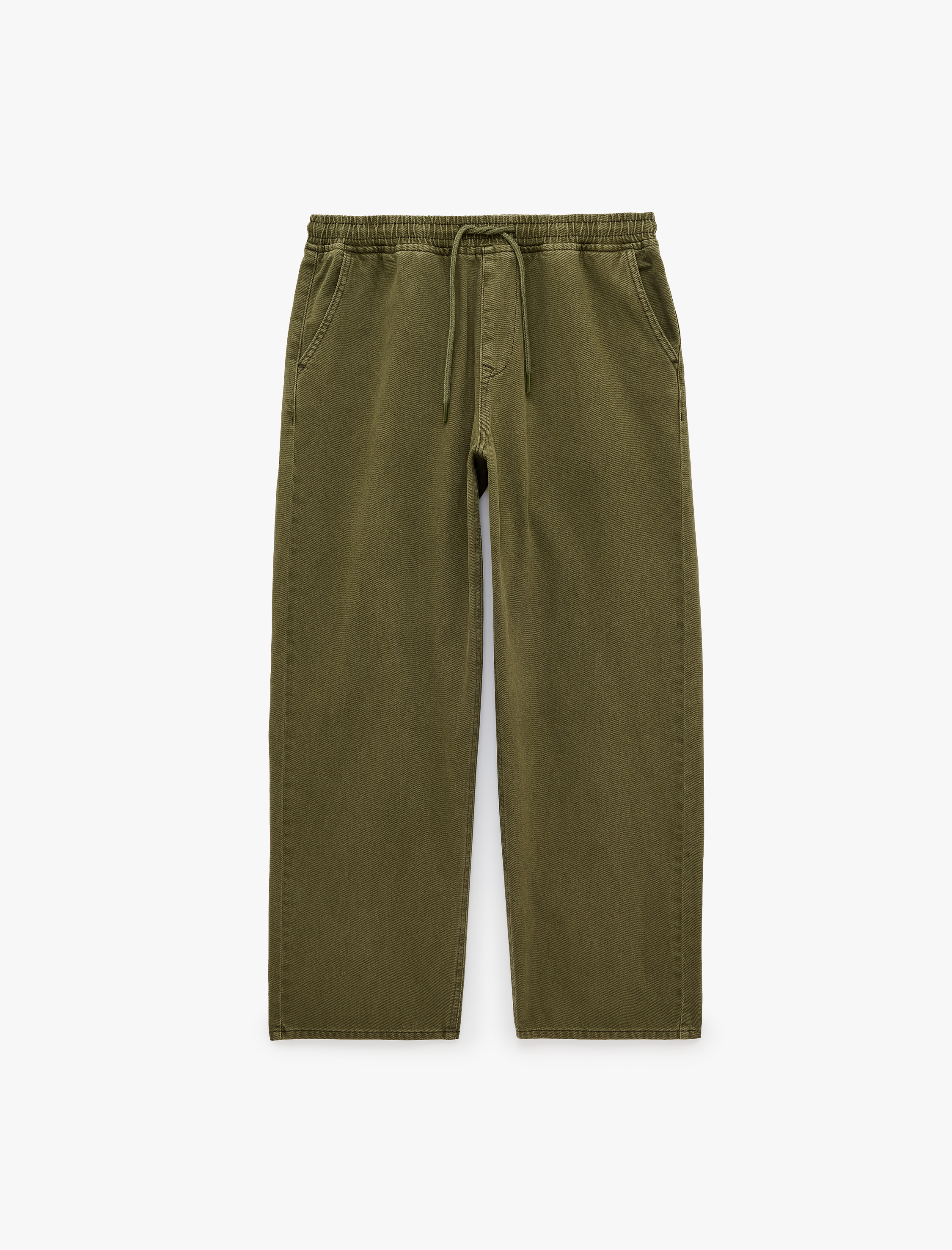   Pamuklu Beli Bağcıklı Cepli Jogger Jean Pantolon