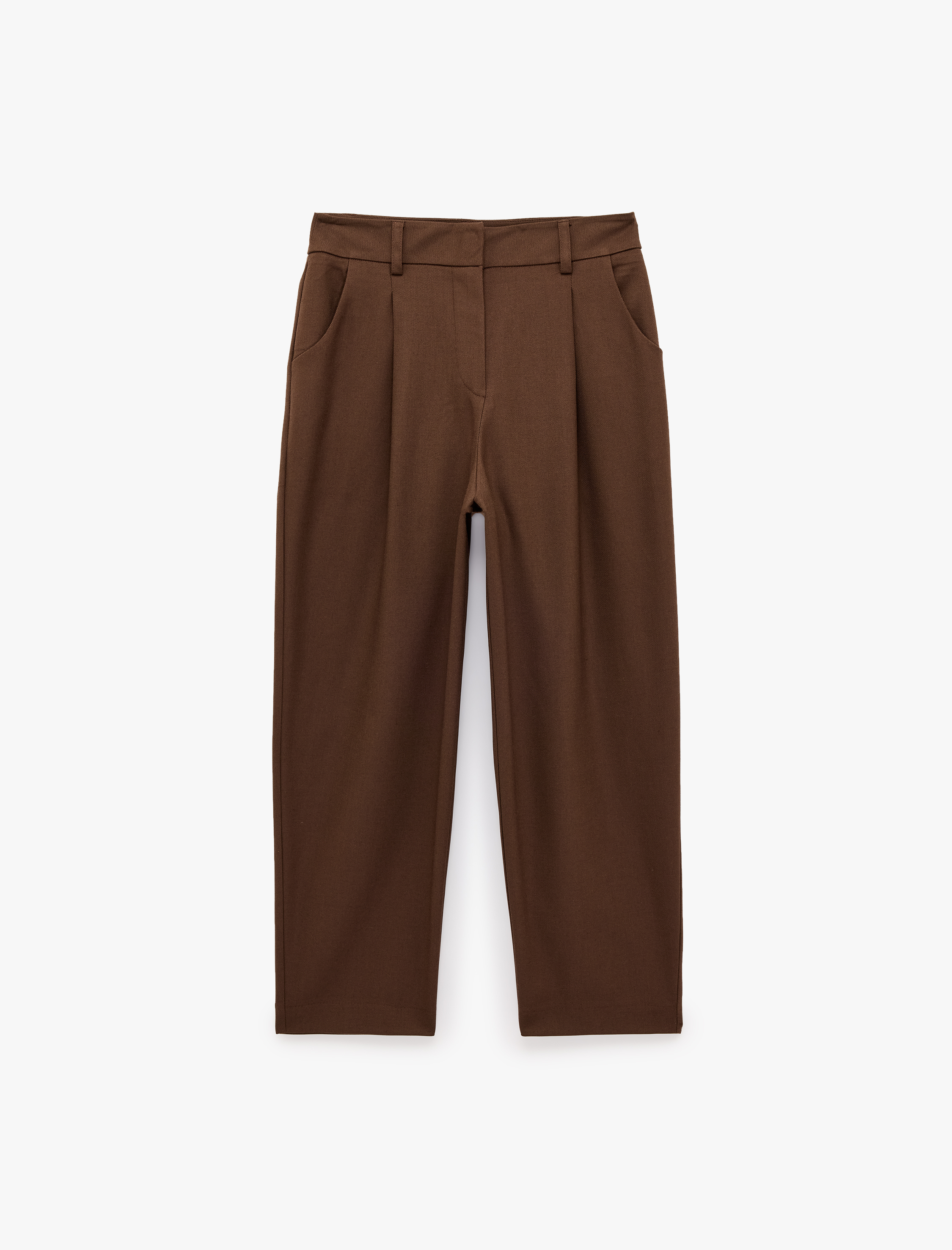   Koton X Selected by Şahika Ercümen - Cepli Havuç Kesim Pileli Kumaş Pantolon