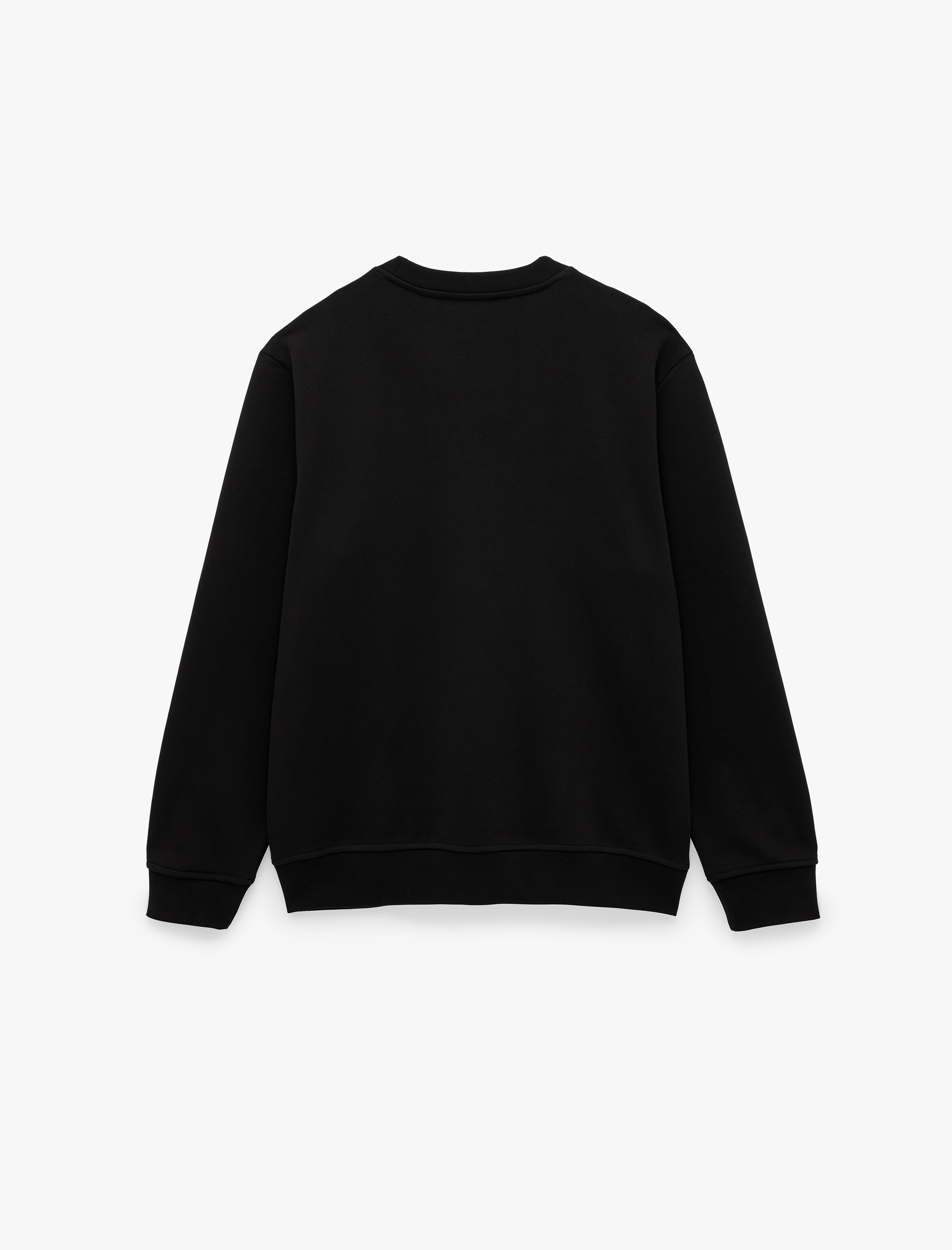  Uzun Kollu Pamuklu Üç İplik Şardonlu Bisiklet Yaka Baskılı Sweatshirt