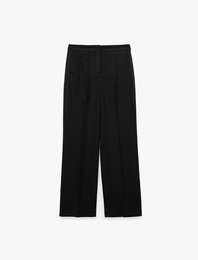 Normal Bel Regular Fit Düz Kesim Cepli Kumaş Pantolon