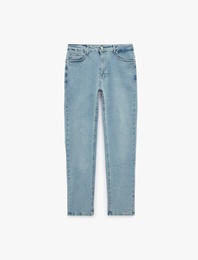 Pamuklu Normal Bel 5 Cepli Slim Fit Jean Pantolon - Brad Jean