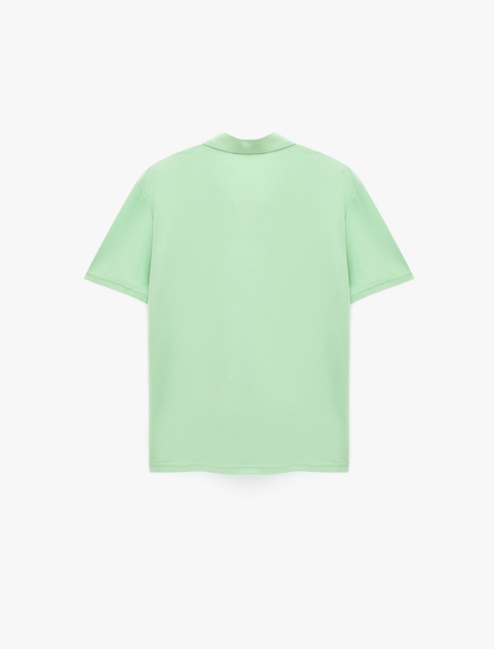  Pamuklu Pike Kumaş Regular Fit Kısa Kollu Polo Yaka Tişört