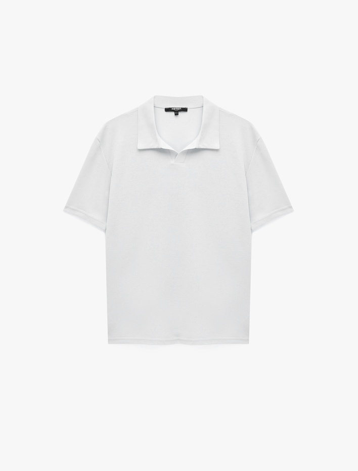 Pamuklu Pike Kumaş Regular Fit Kısa Kollu Polo Yaka Tişört