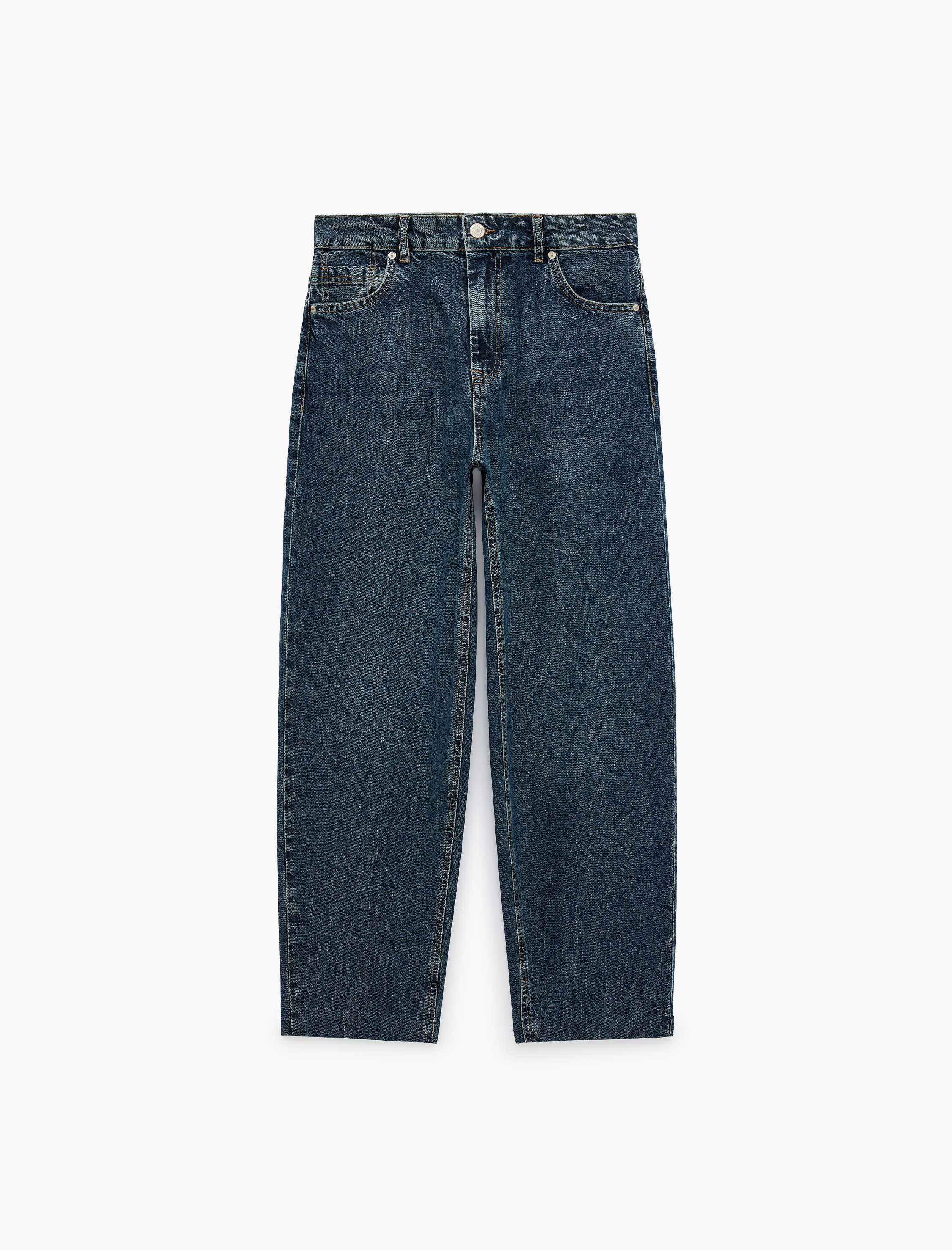   Cepli Regular Fit Pamuklu Bilek Boy Tapered Denim Pantolon - Tapered Jeans