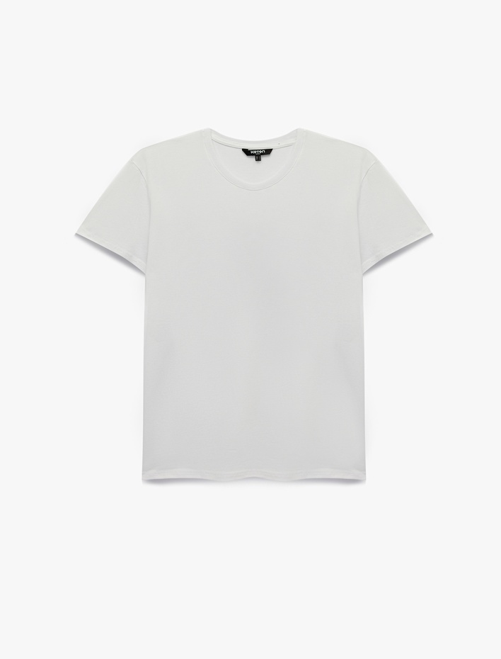  Kısa Kollu Bisiklet Yaka Basic Slim Fit Tişört