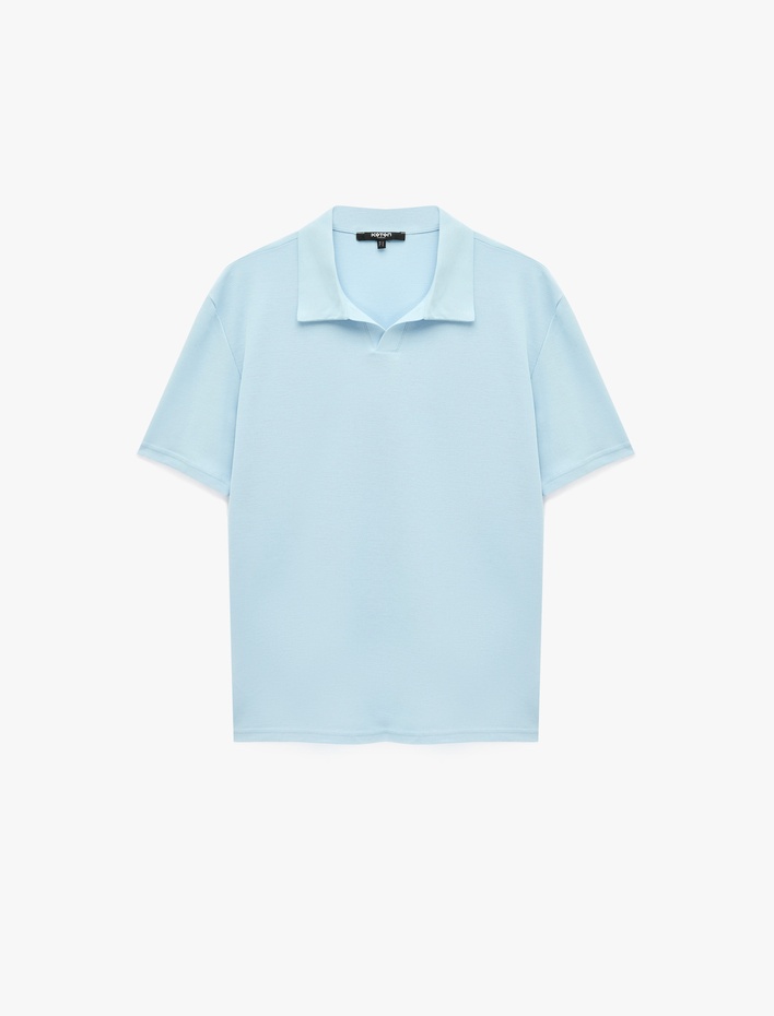  Pamuklu Pike Kumaş Regular Fit Kısa Kollu Polo Yaka Tişört