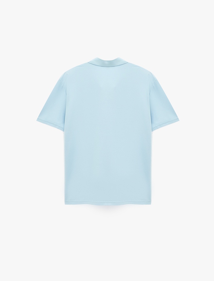  Pamuklu Pike Kumaş Regular Fit Kısa Kollu Polo Yaka Tişört