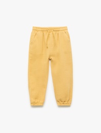 Pamuklu Beli Bağcıklı Cepli Basic Jogger Pantolon