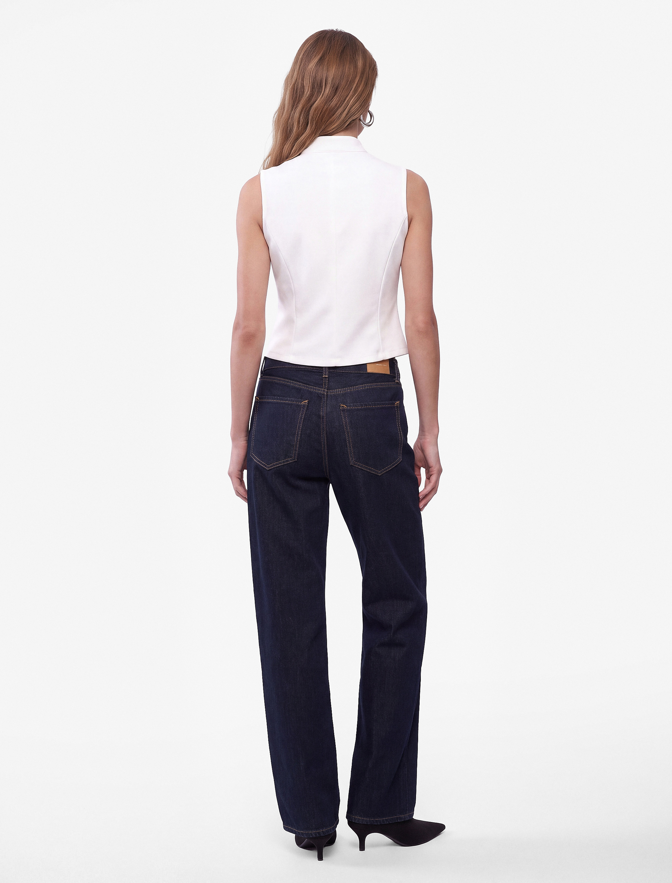   Slim Fit Scuba Kumaş Dik Mandarin Yaka Süslü Düğmeli Yelek