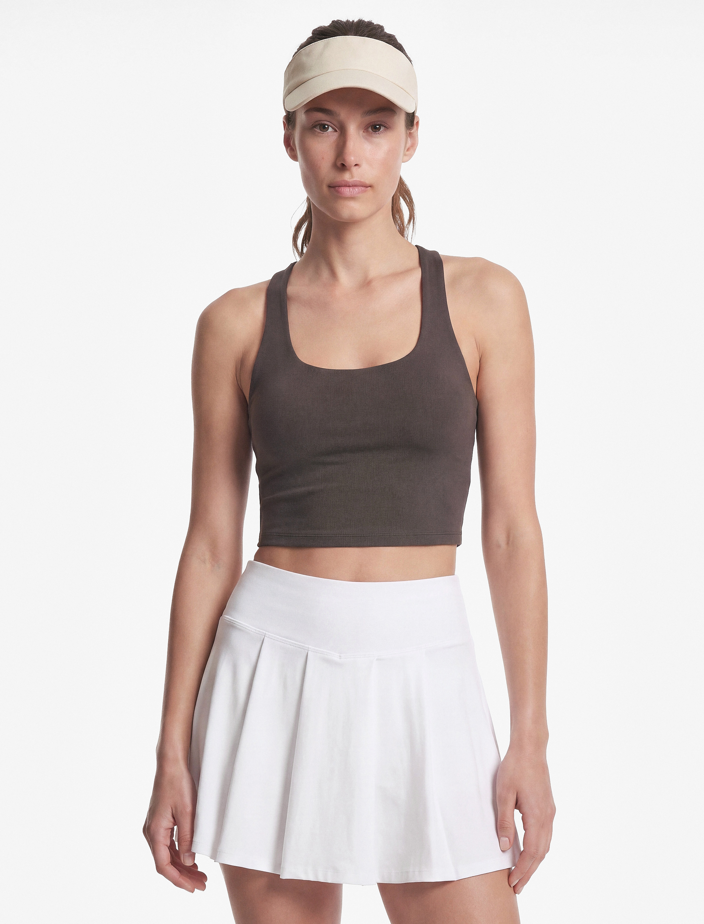  Slim Fit Kaplı U Yaka Kolsuz Sporcu Sütyeni
