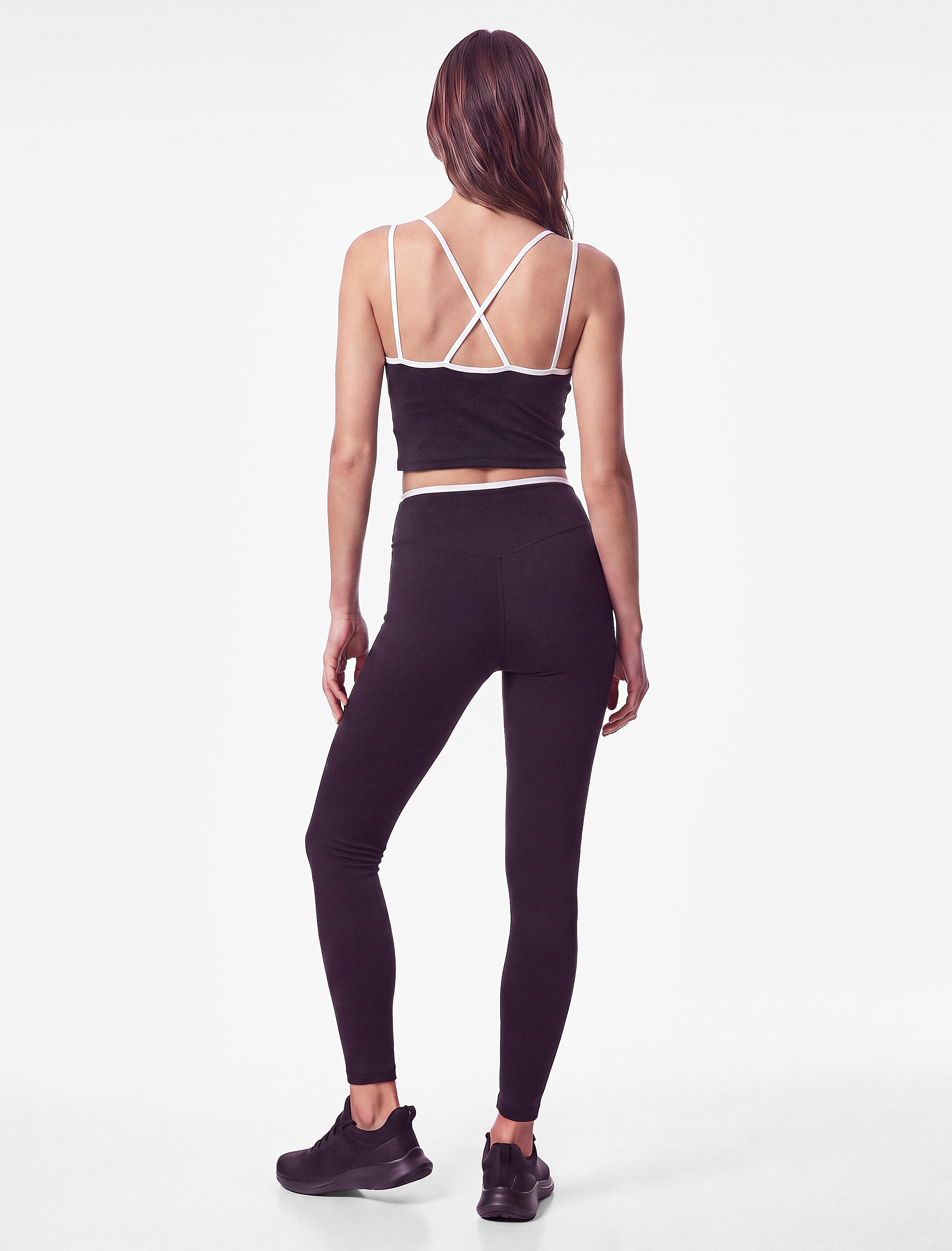   Slim Fit Katlı İp Askılı Biyeli Kolsuz Spor Atlet