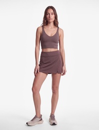 Slim Fit Kolsuz V Yaka Kaplı Sporcu Sütyeni
