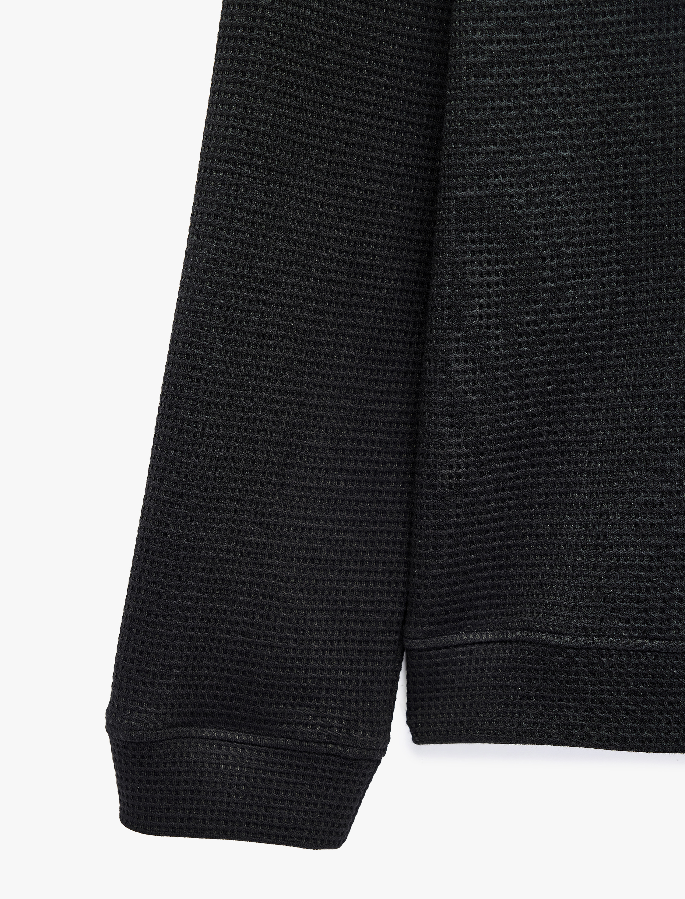   Pamuklu Uzun Kollu Dokulu Basic Bisiklet Yaka Sweatshirt