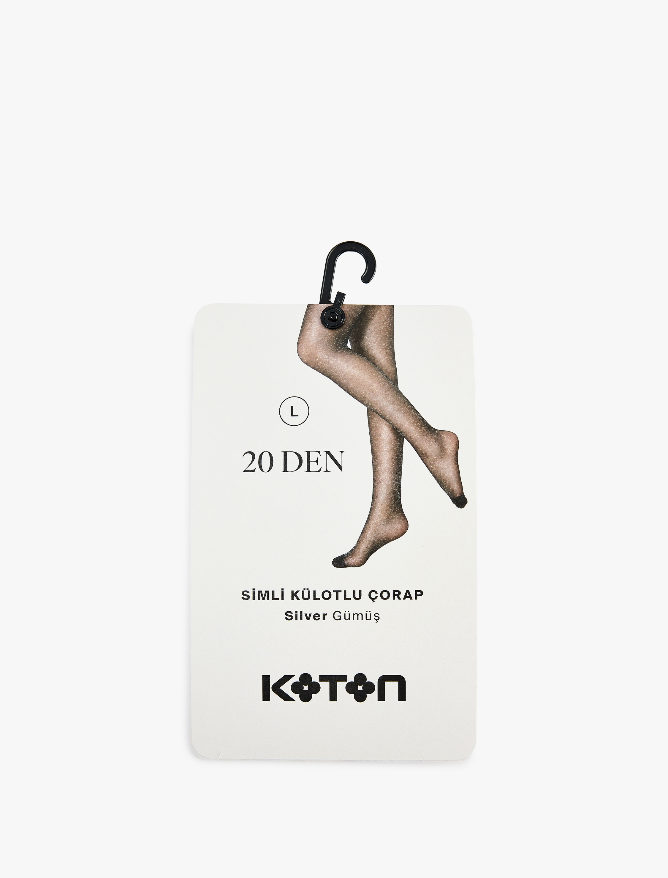  Kadın Simli 20 Den Metalik İplik Detaylı Külotlu Çorap