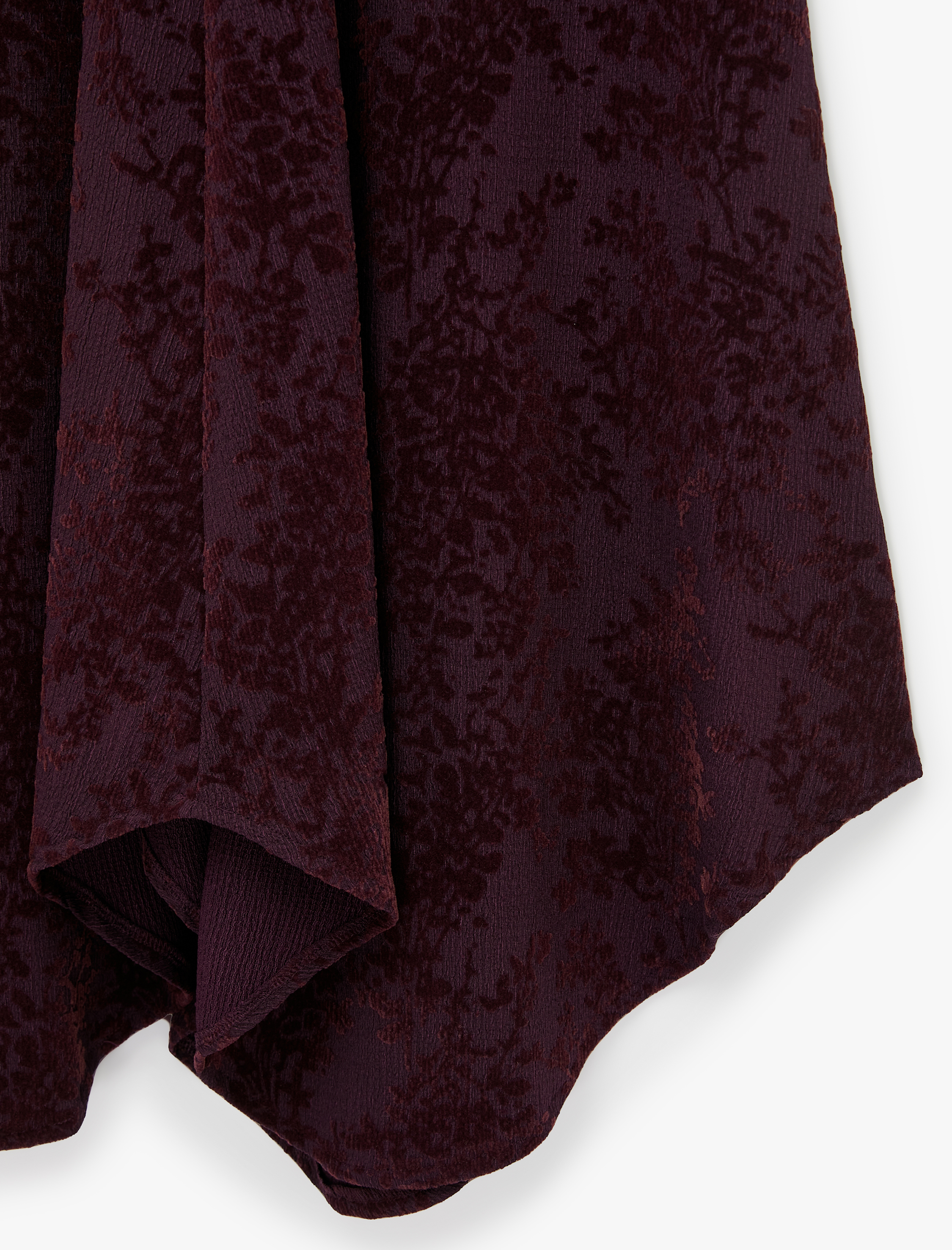   Volanlı A Kesim Slim Fit Çiçek Desenli Midi Etek