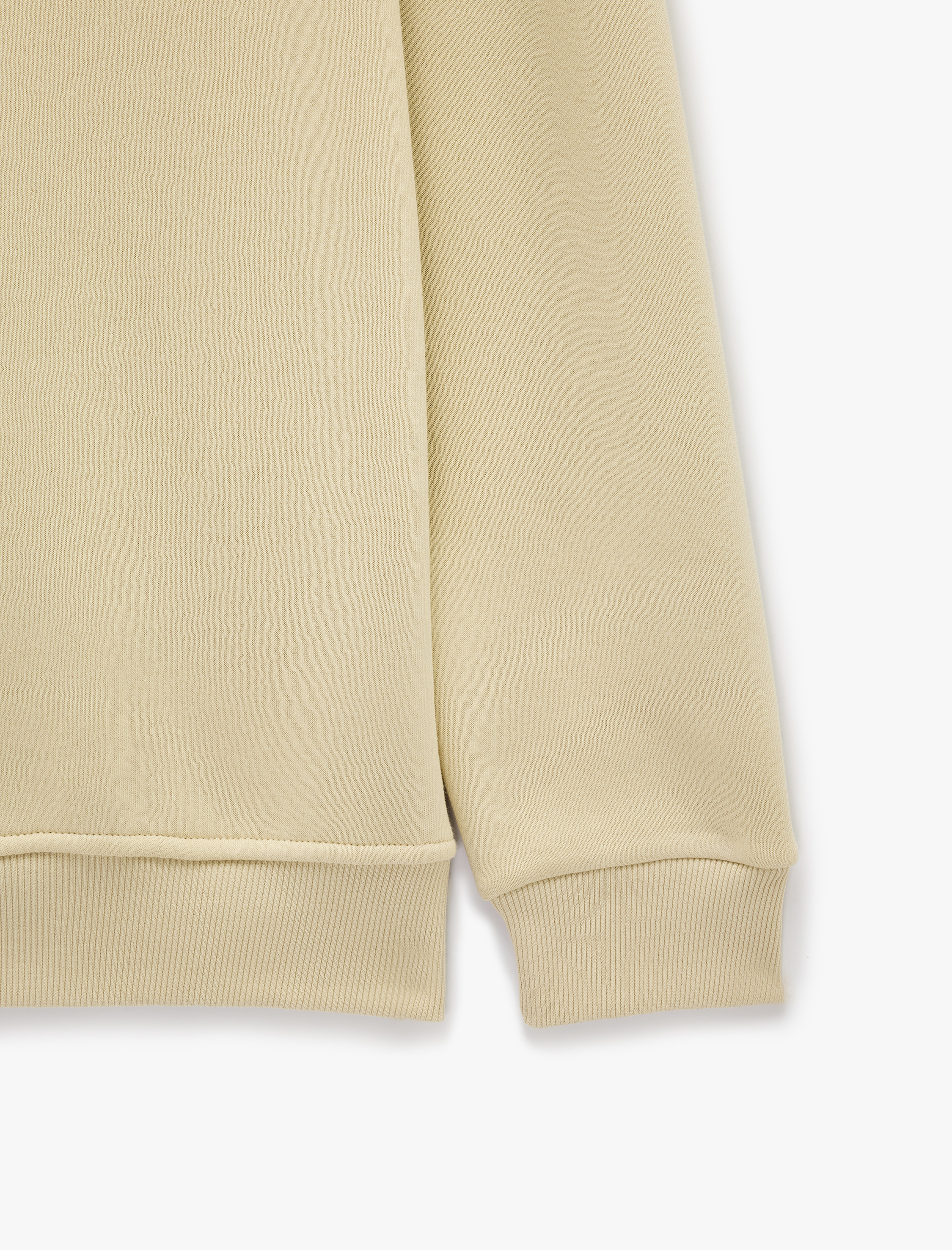  Üç İplik Şardonlu Bisiklet Yaka Uzun Kollu Baskılı Sweatshirt