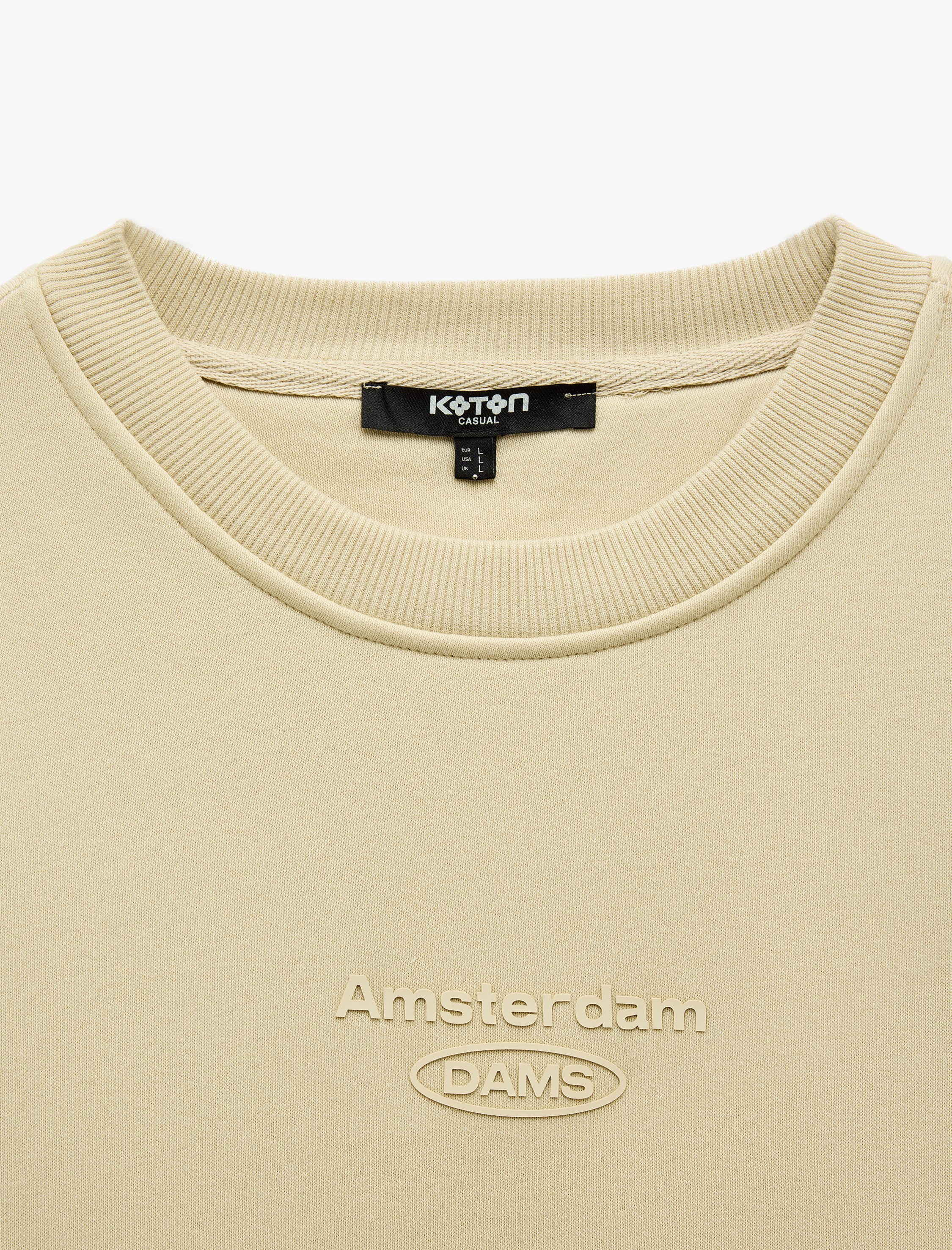   Üç İplik Şardonlu Bisiklet Yaka Uzun Kollu Baskılı Sweatshirt
