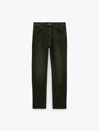 Pamuklu 5 Cepli Normal Bel Slim Fit Jean Pantolon - Brad Jean
