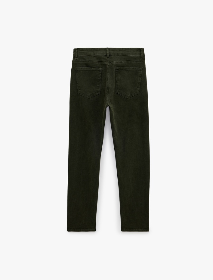  Pamuklu 5 Cepli Normal Bel Slim Fit Jean Pantolon - Brad Jean