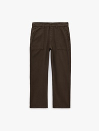 Pamuklu Büyük Cepli Gabardin Pantolon