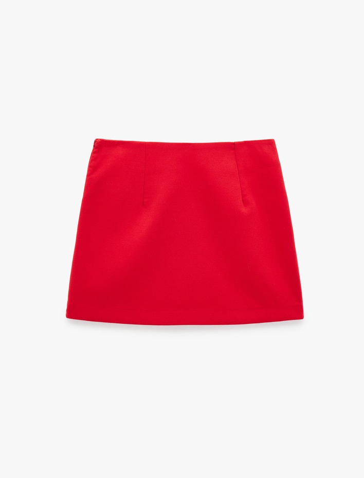  A Kesim Mini Kaşe Etek