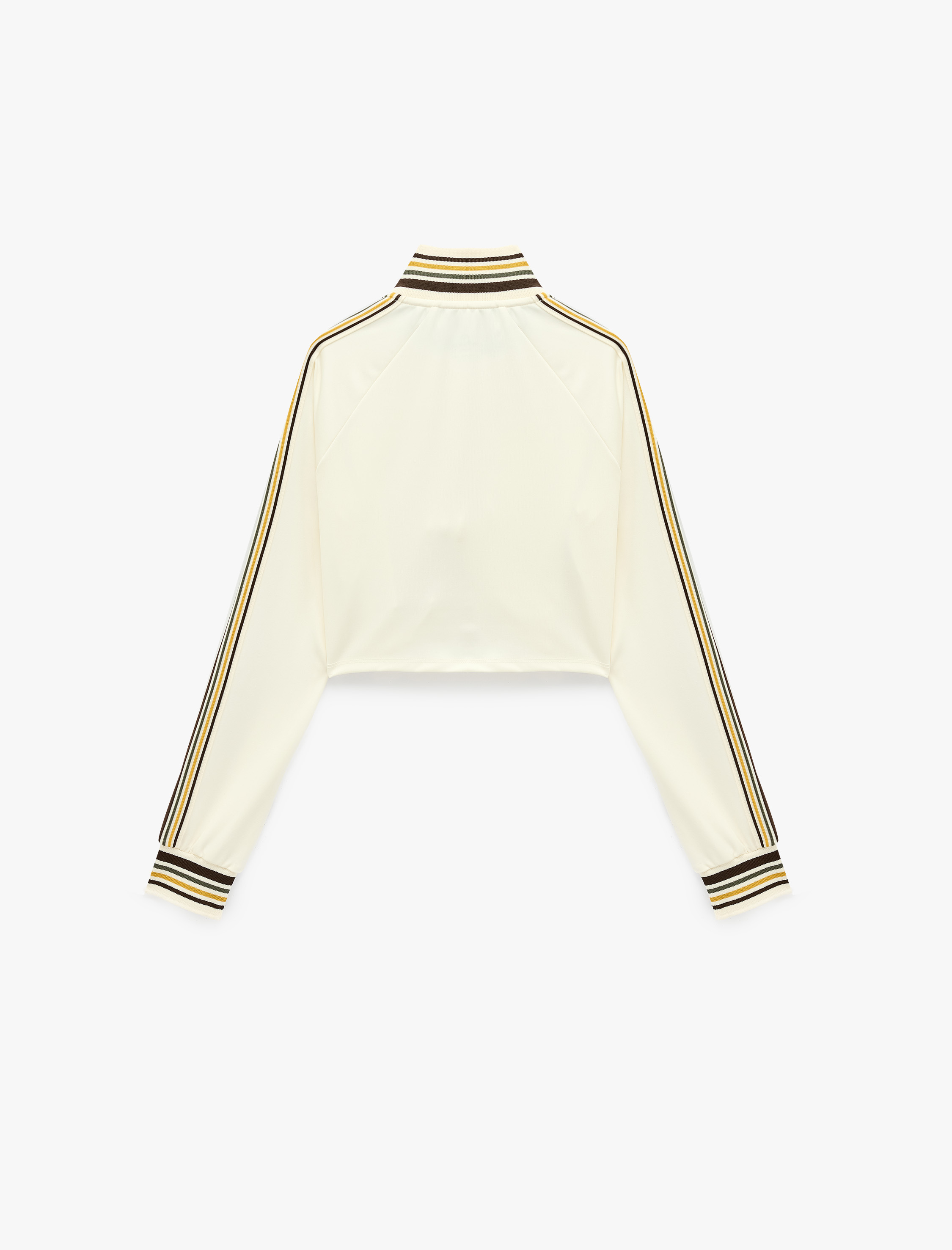   Fermuarlı Dik Yaka Uzun Kollu Slim Fit V Kesim Biyeli Spor Sweatshirt