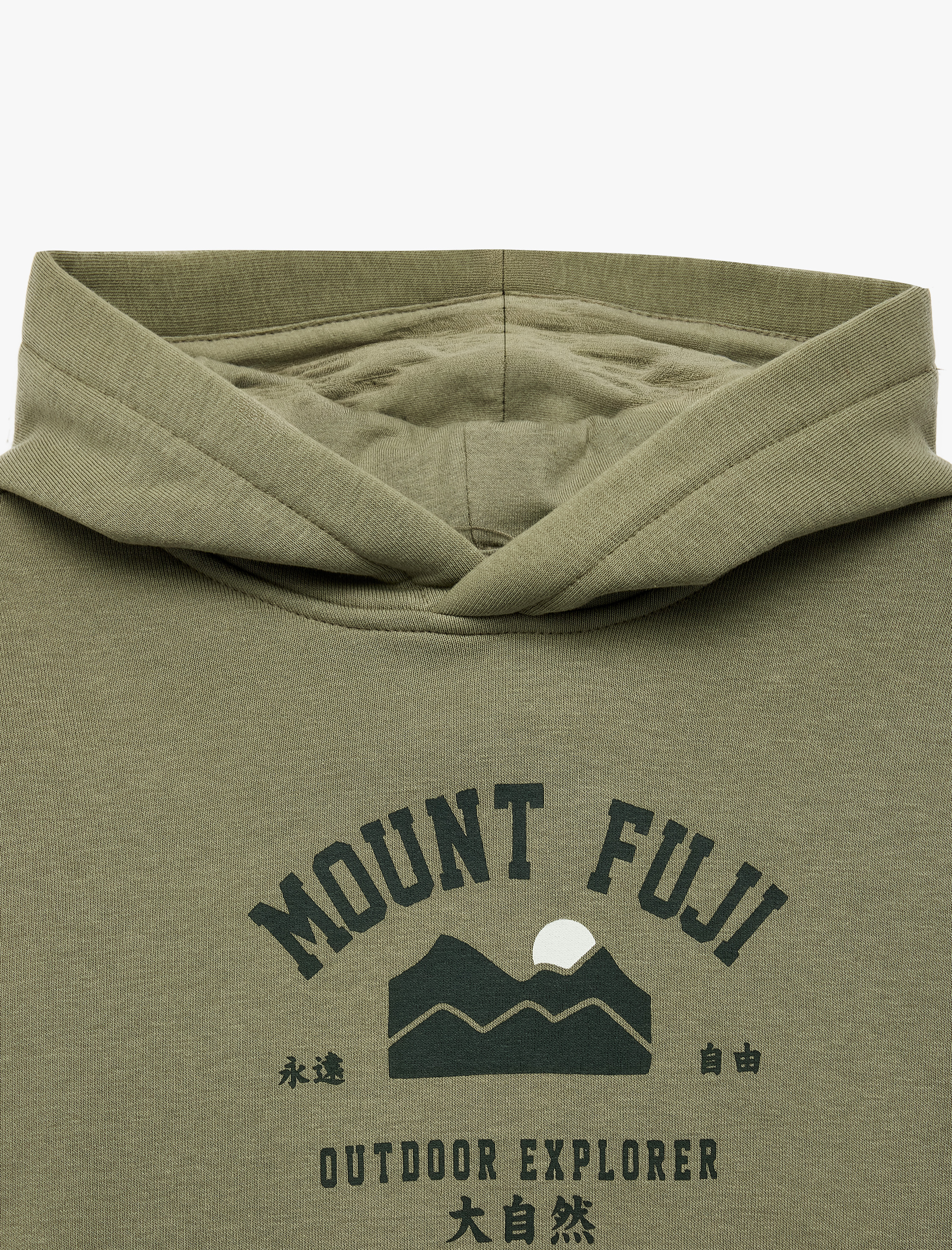  Erkek Çocuk Baskılı Şardonlu Uzun Kollu Kapşonlu Sweatshirt