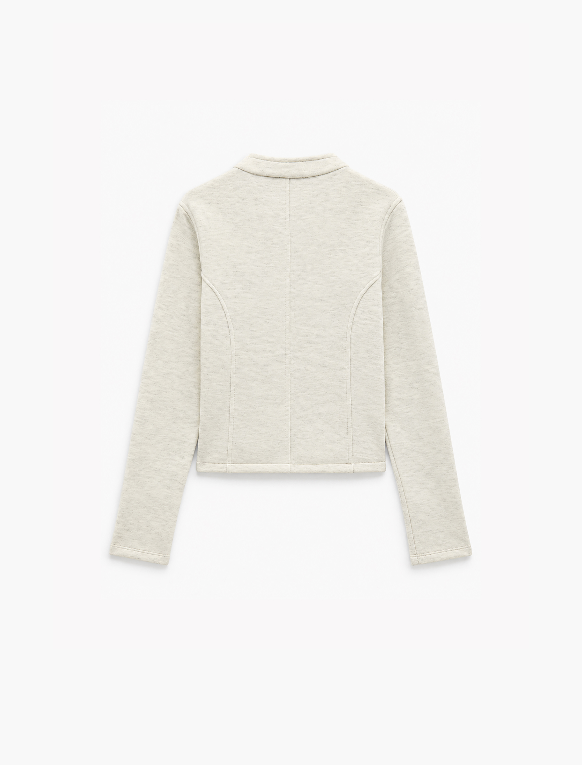   Şardonlu Slim Fit Napolyon Kapama Mandarin Yaka Fermuarlı Sweatshirt