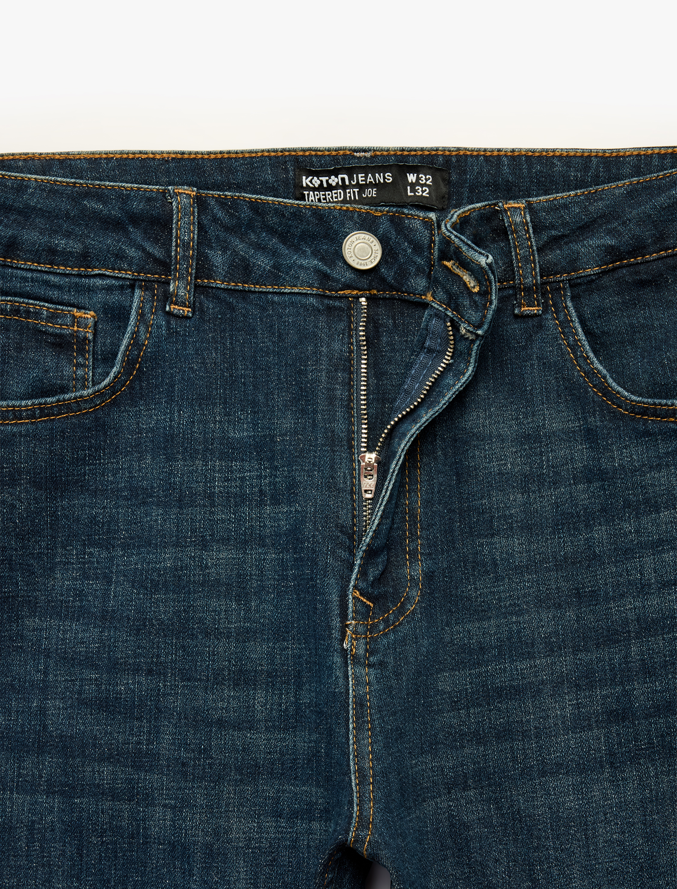   Normal Bel Cepli Pamuklu Tapered Jean Pantolon - Tapered Jeans