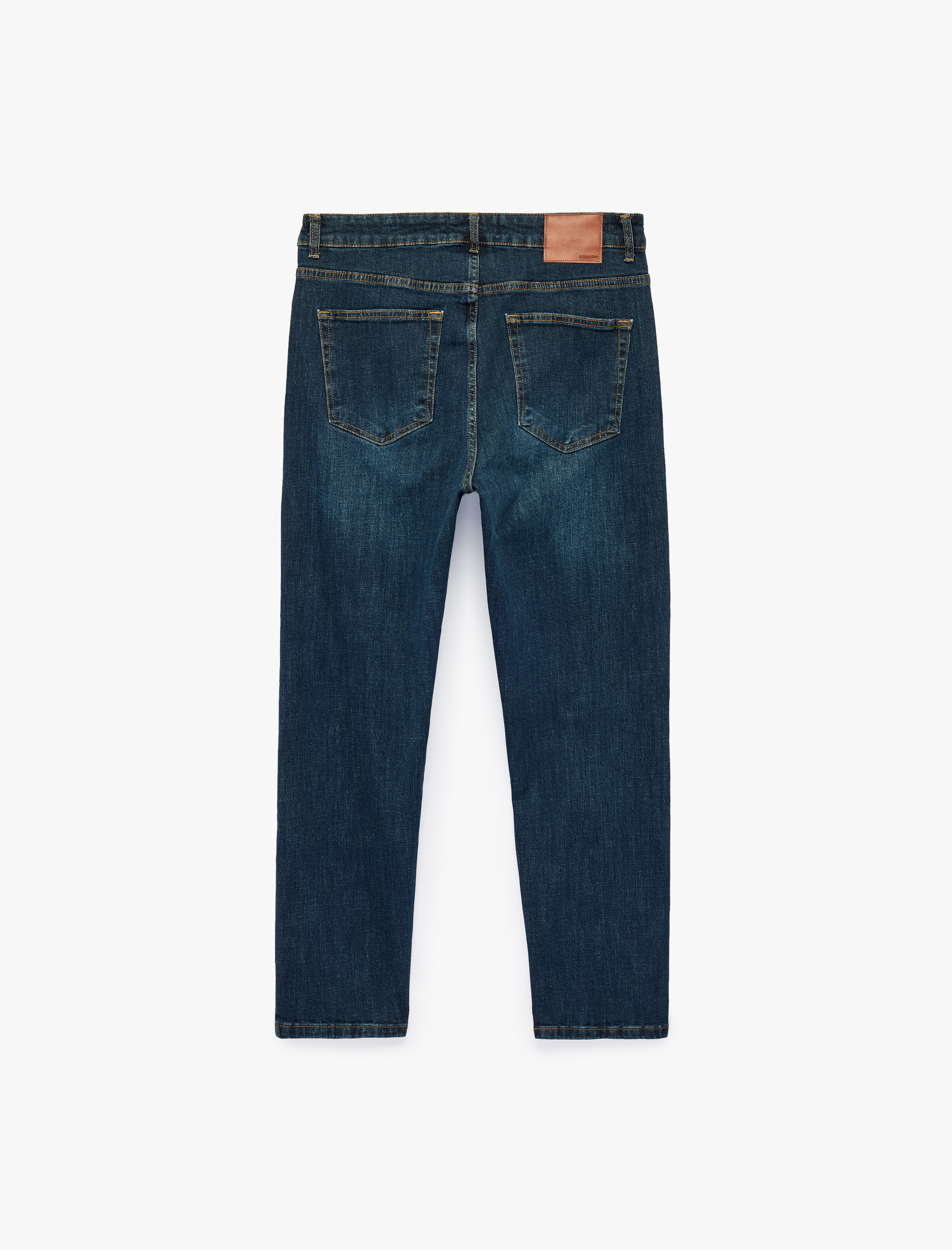   Normal Bel Cepli Pamuklu Tapered Jean Pantolon - Tapered Jeans