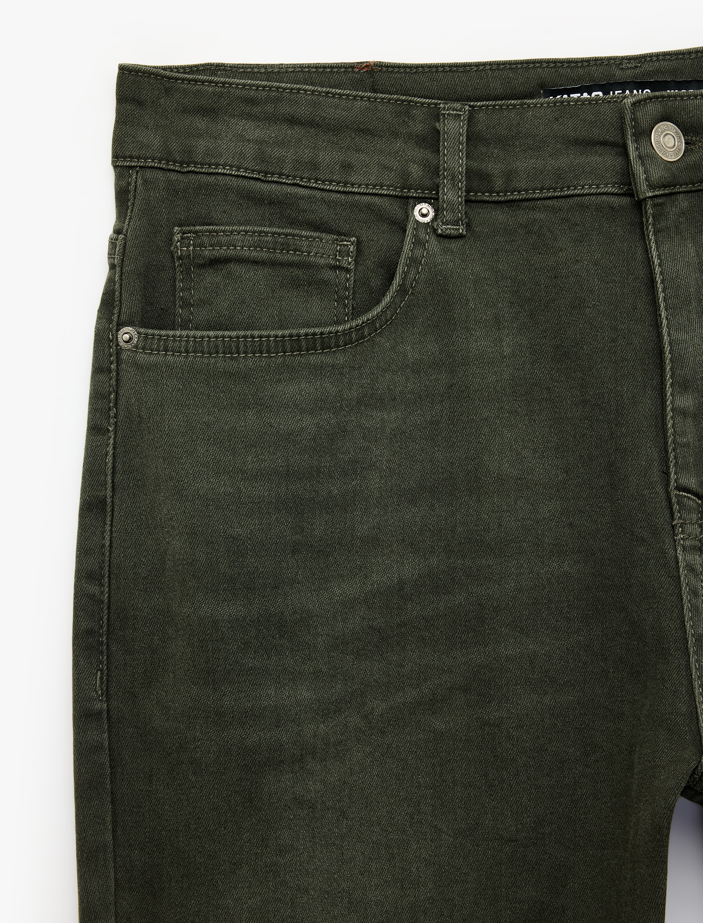   Regular Fit Cepli Düz Paça Pamuklu Denim Pantolon - Tapered Jeans