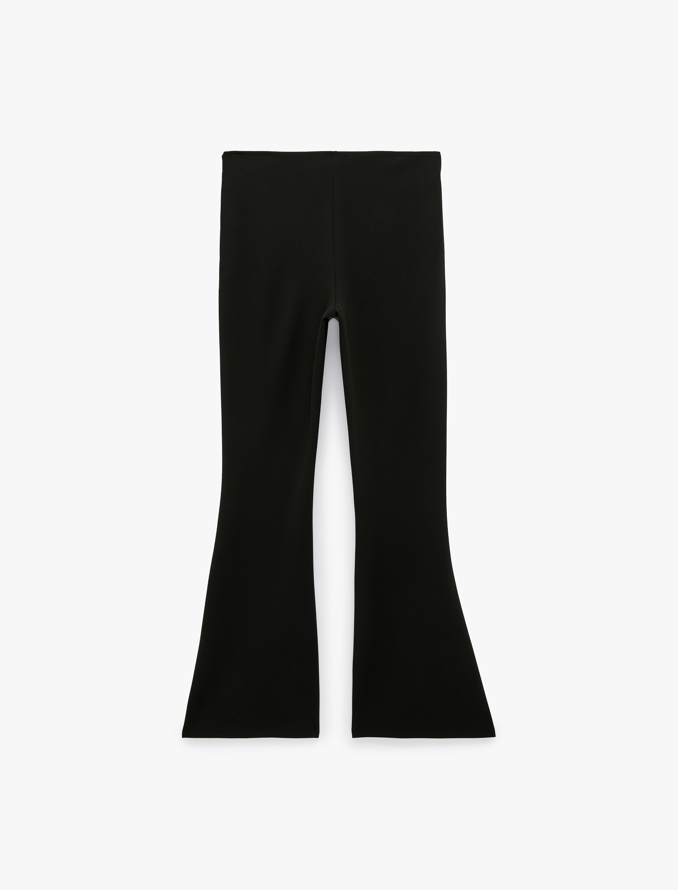   Bağcıklı Metal Aksesuarlı Slim Fit Krep Scuba Kumaş İspanyol Paça Pantolon