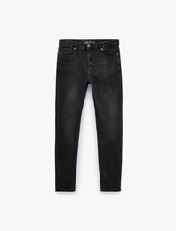 Pamuklu Normal Bel Cepli Slim Fit Jean Pantolon - Slim Fit Jeans