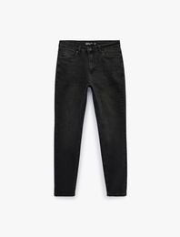 Pamuklu Normal Bel Beş Cepli Slim Fit Jean Pantolon - Slim Fit Jeans