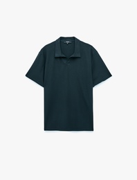 Pamuklu Pike Kumaş Regular Fit Kısa Kollu Polo Yaka Tişört