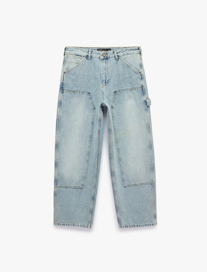  Cepli Pamuklu Normal Paça Oversize Super Baggy Pantolon