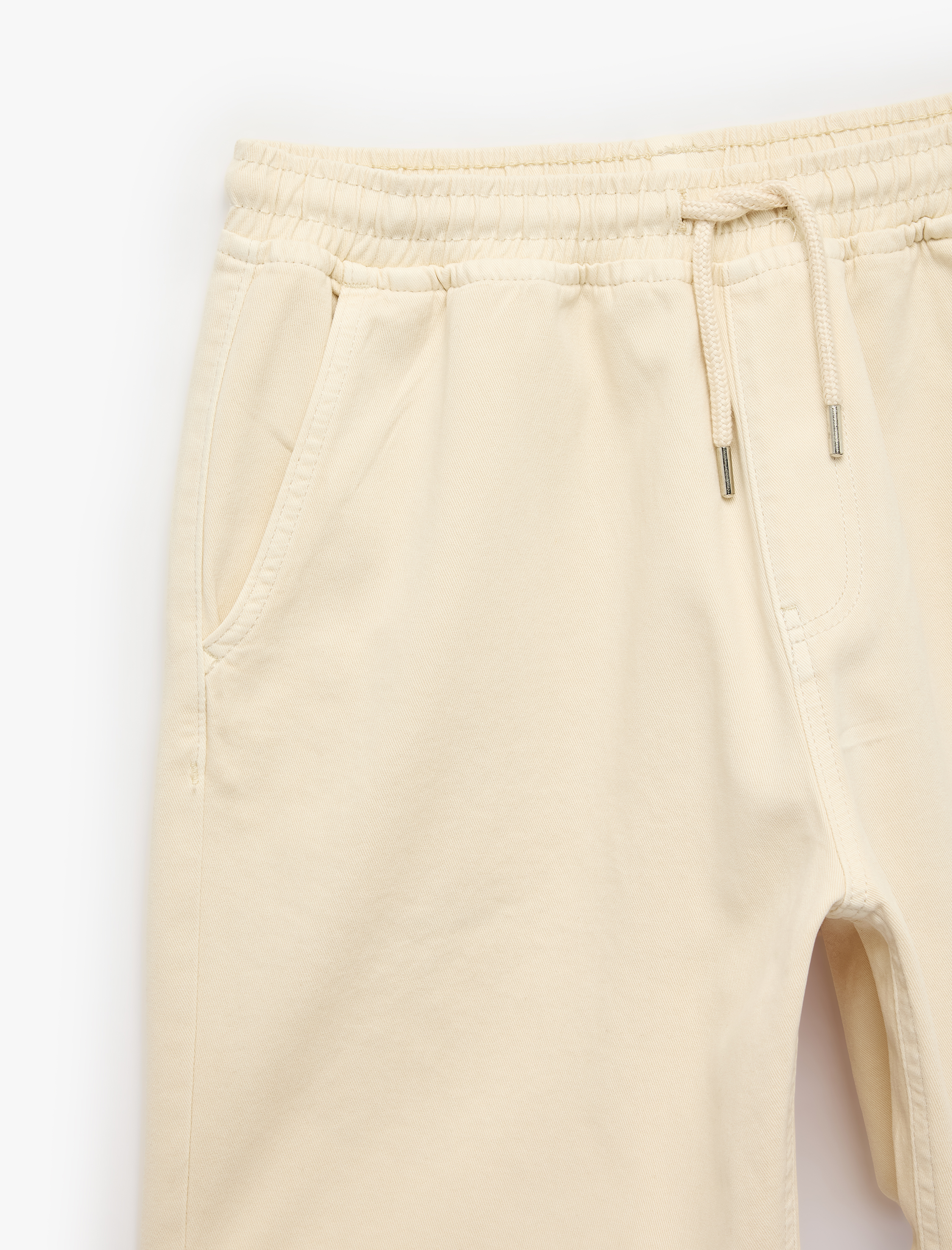   Pamuklu Oversize Cepli Bol Beli Bağcıklı Baggy Jean Şort