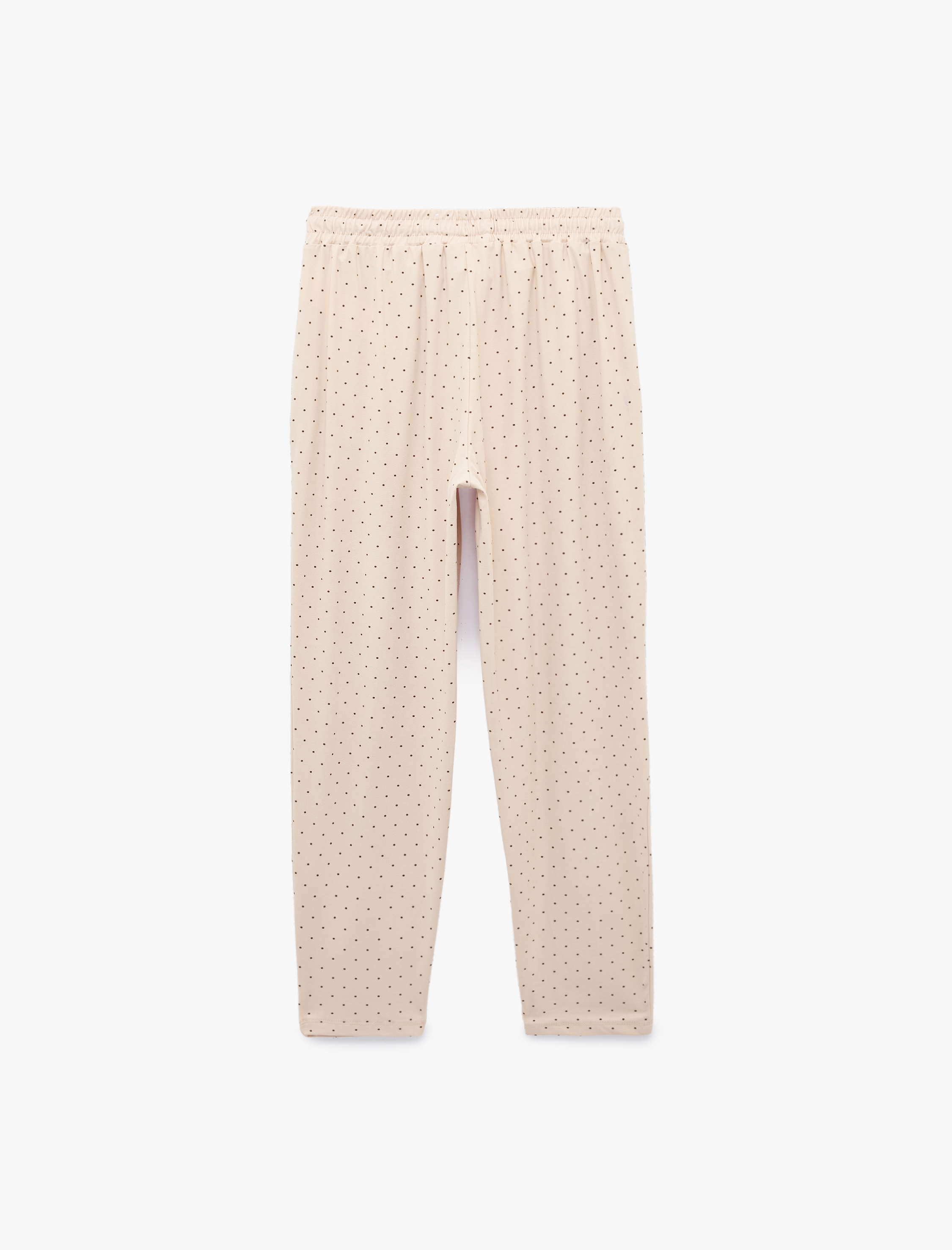   Beli Bağcıklı Puantiyeli Rahat Kalıp Pijama Altı