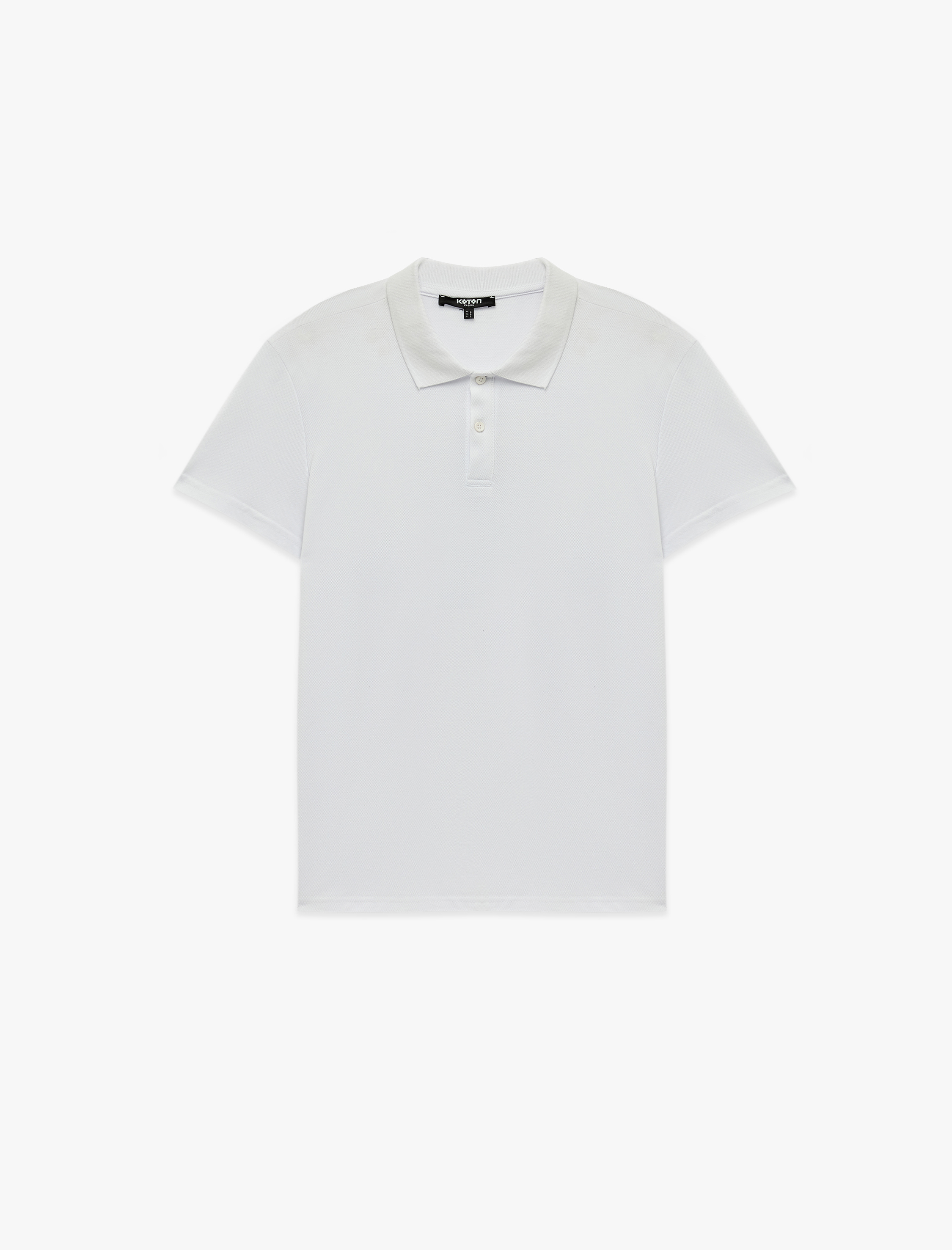   Pamuklu Pike Kumaş Kısa Kollu Polo Yaka Baskılı Slim Fit Tişört