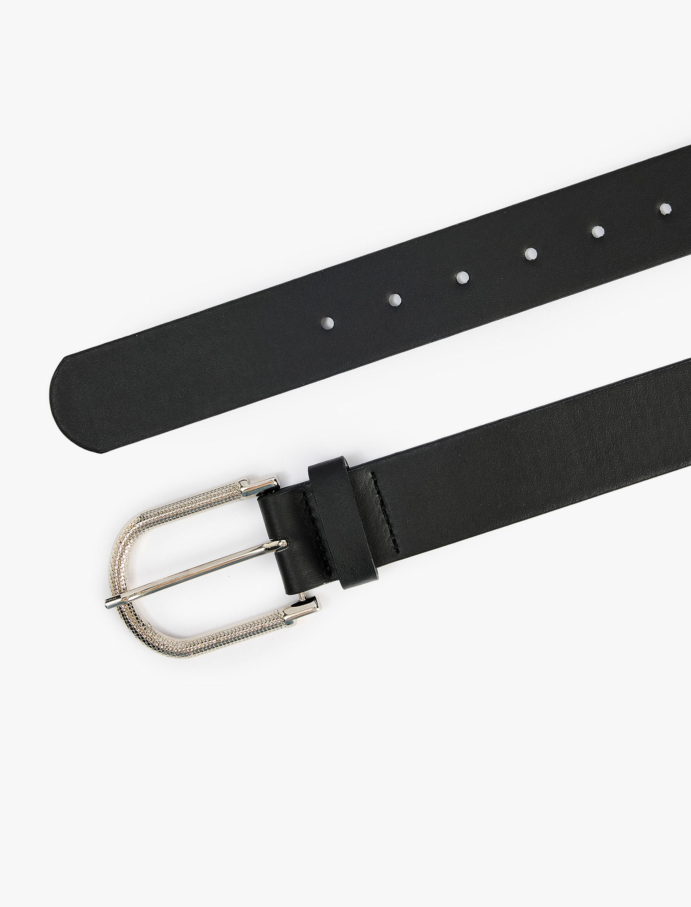  Kadın Dikdörtgen Metal Tokalı Suni Deri Kemer