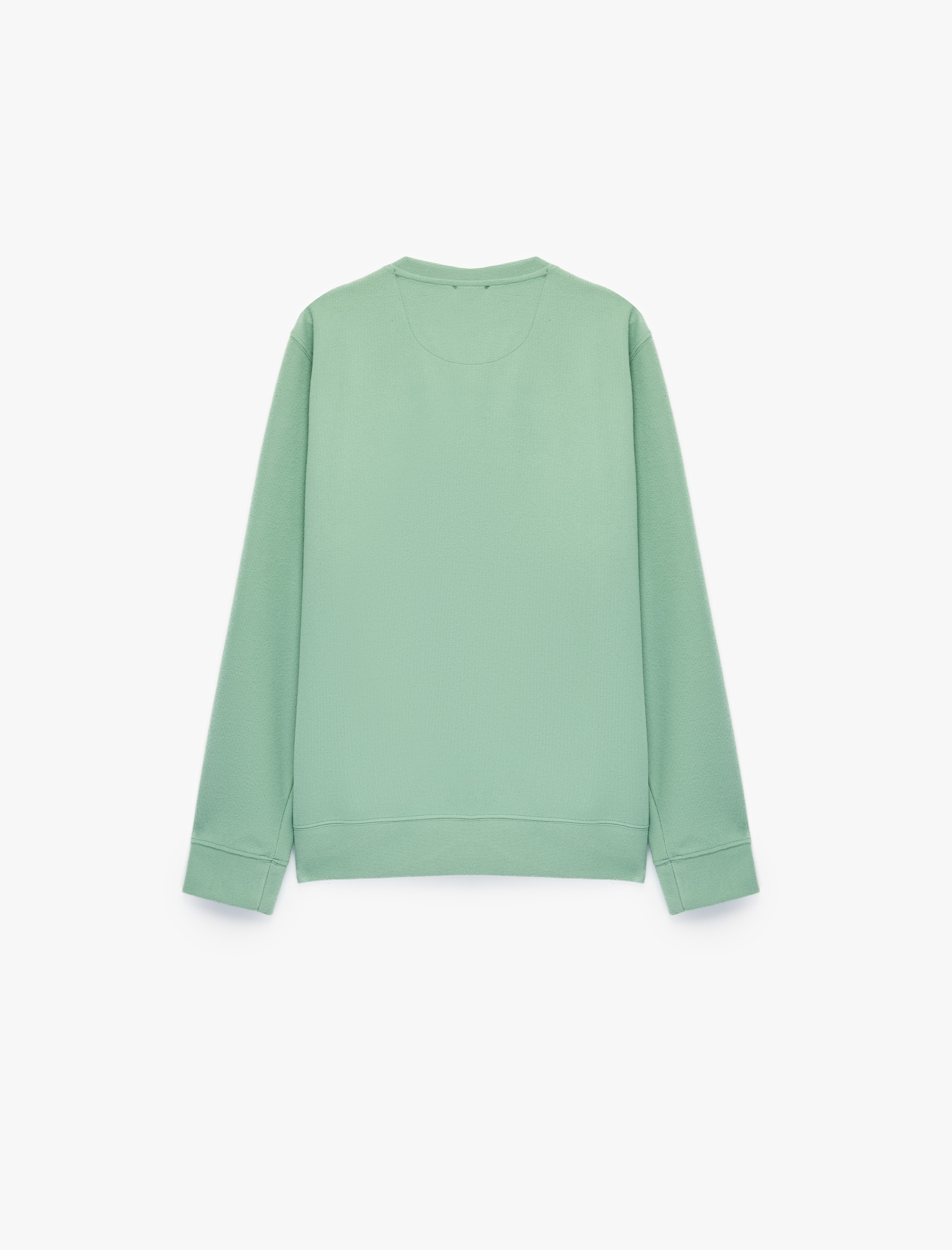   Uzun Kollu Bisiklet Yaka Basic Sweatshirt
