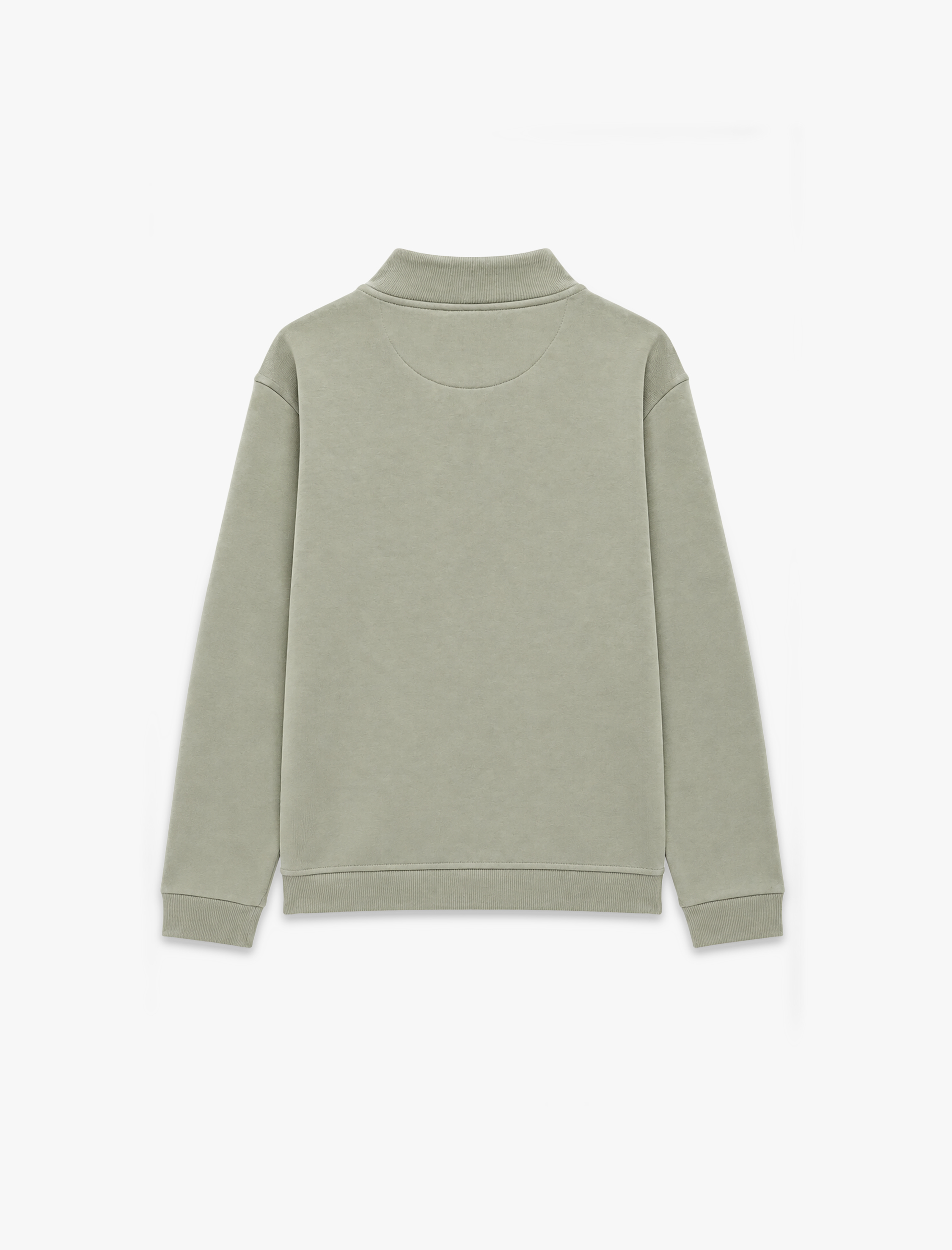   Şardonlu Regular Fit Uzun Kollu Fermuarlı Yaka Sweatshirt