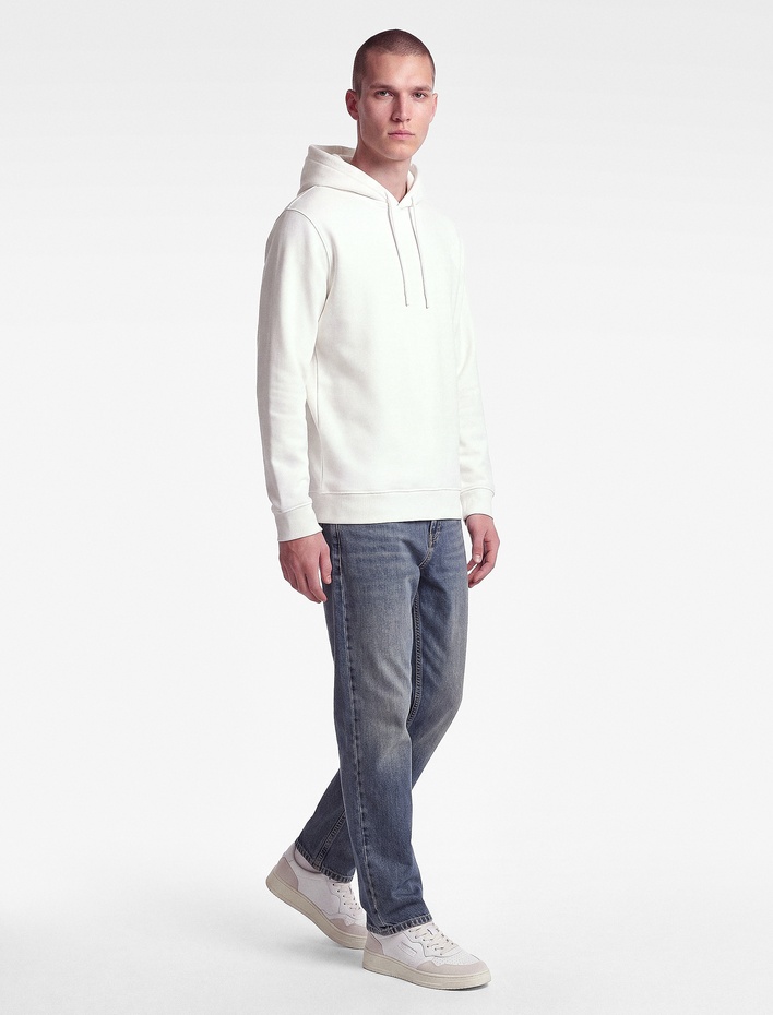  Şardonlu Uzun Kollu Basic Kapşonlu Sweatshirt