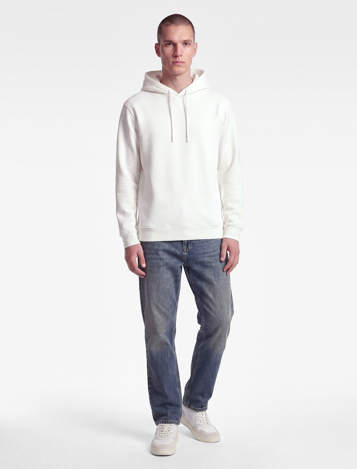  Şardonlu Uzun Kollu Basic Kapşonlu Sweatshirt
